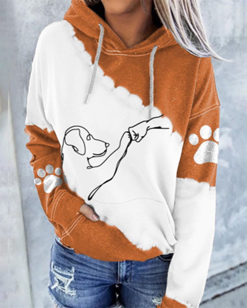 Lieke | Sweater met lange mouwen en blokdruk in kleurblokken