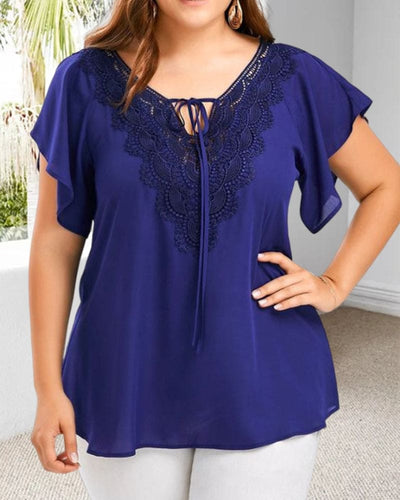 Saartje | Lace Blouse With Short Sleeves