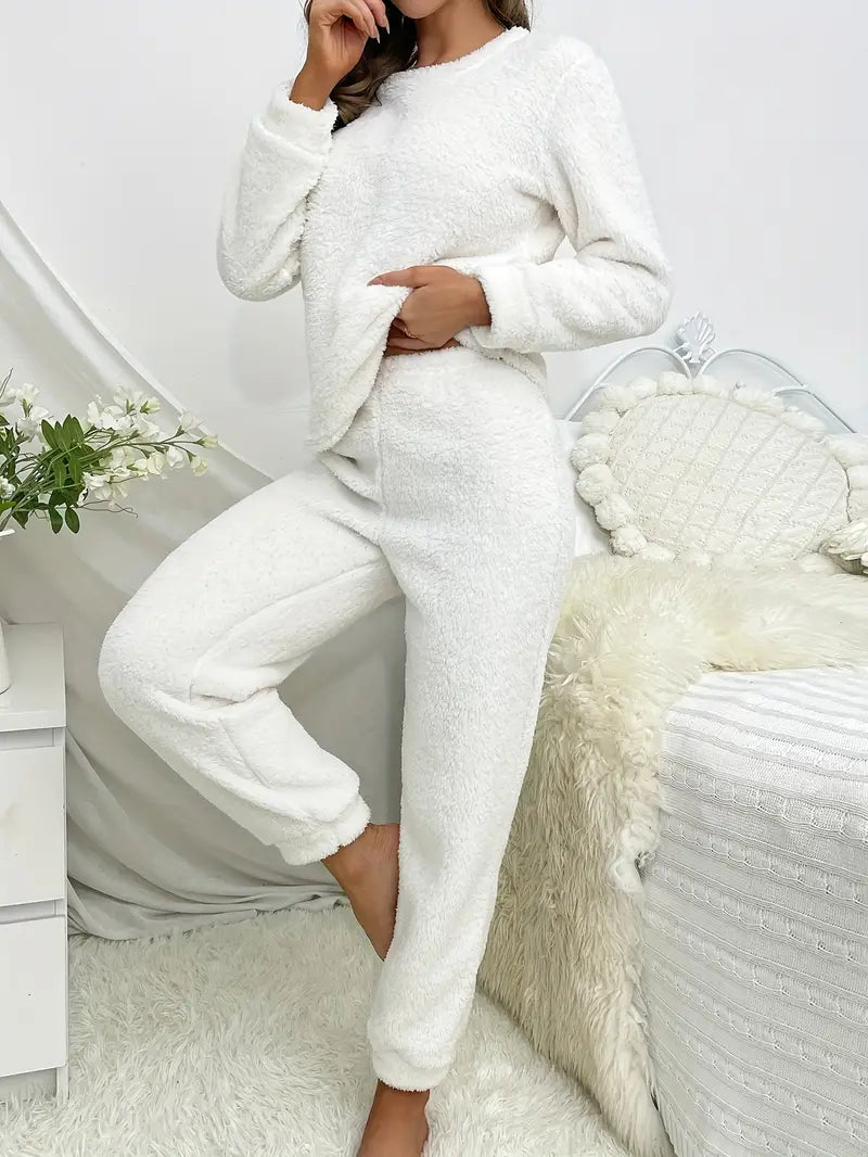 Solid  - Luxe Pluche Pyjama Set voor Dames
