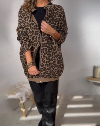 Lotte | Modieuze losse blouse met luipaardprint